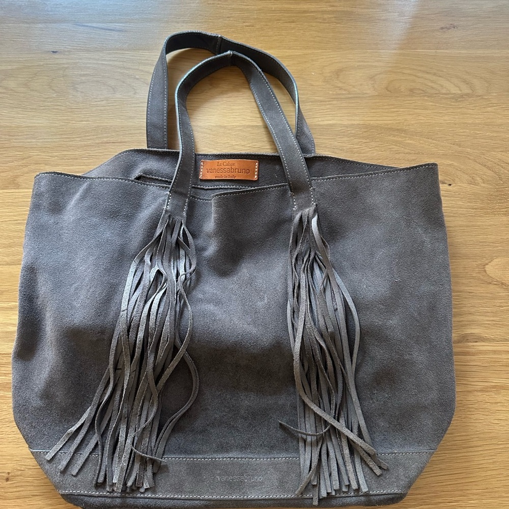Vanessa Bruno Gray Fringe Tote